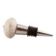 White Marble Ceramic Floral Wine Stopper